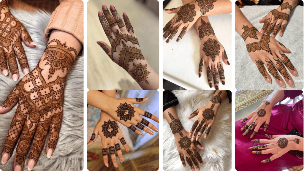 Back hand mehndi design simple