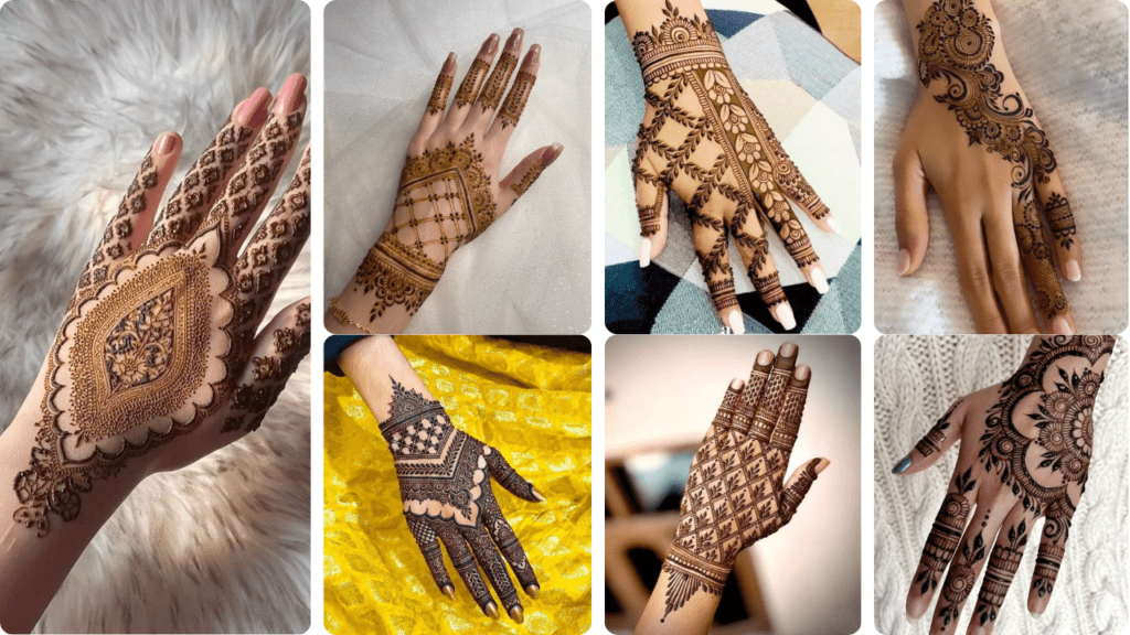 simple back hand mehndi design